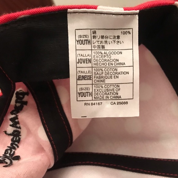 DISNEY Walt Disney World Minnie's Polka Dot Mouse Ears & Bow Baseball Cap - Picture 9 of 10